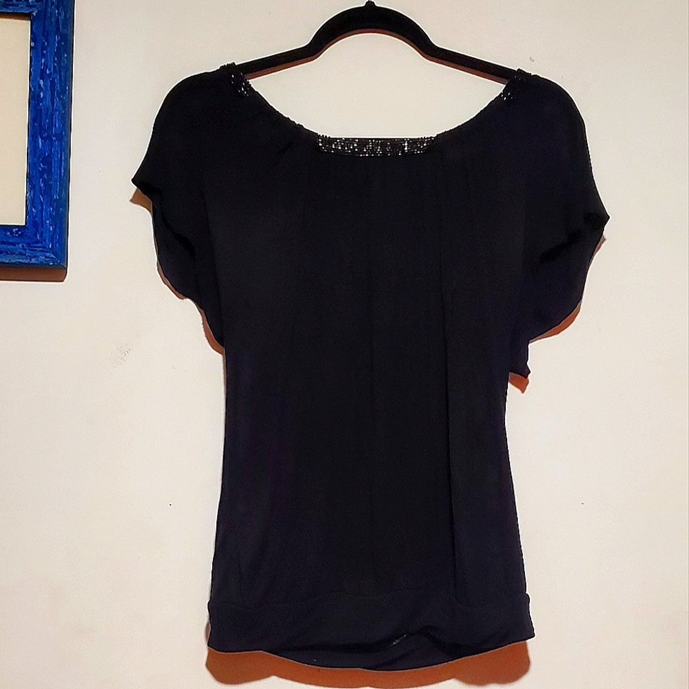 A Black Beaded Blouse